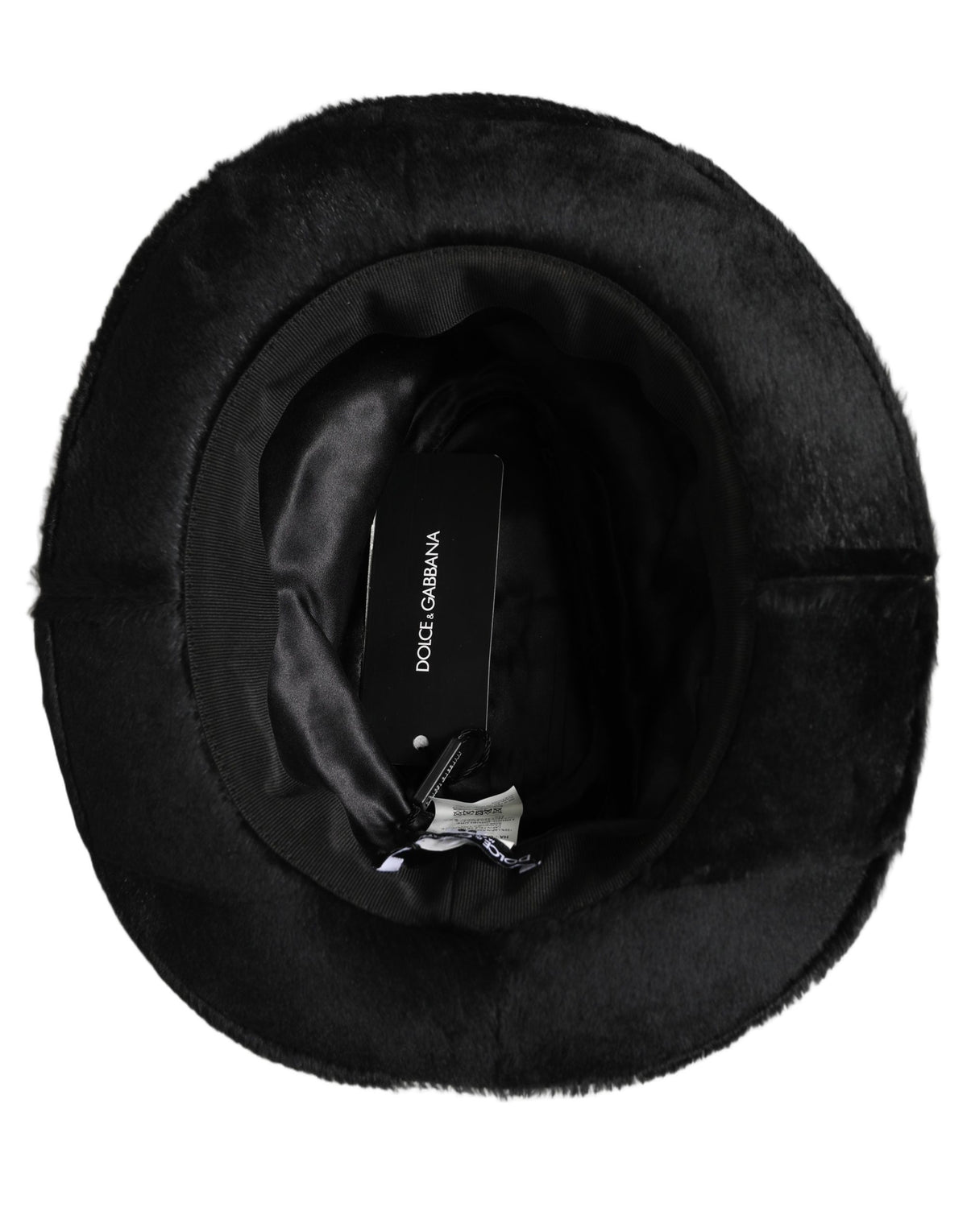 Dolce & Gabbana Men Black Classic Wide Brim Fedora Capello Hat