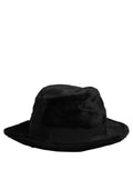 Dolce & Gabbana Men Black Classic Wide Brim Fedora Capello Hat