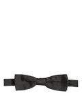 Dolce & Gabbana Men Black 100% Cotton Adjustable Neck Papillon Bow Tie