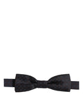Dolce & Gabbana Dark Blue Diamond Pattern Adjustable Neck Papillon Bow Tie