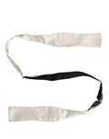 Dolce & Gabbana Men White 100% Silk Adjustable Neck Papillon Bow Tie