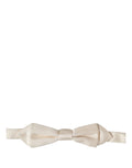 Dolce & Gabbana Men White 100% Silk Adjustable Neck Papillon Bow Tie