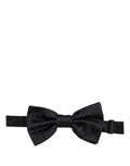 Dolce & Gabbana Men Dark Blue 100% Silk Adjustable Neck Papillon Bow Tie