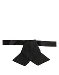 Dolce & Gabbana Men Black 100% SIlk Adjustable Neck Papillon Bow Tie