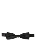 Dolce & Gabbana Men Black 100% Silk Adjustable Neck Papillon Bow Tie