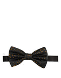 Dolce & Gabbana Dark Gray Speckle Pattern Adjustable Neck Papillon Bow Tie