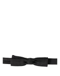 Dolce & Gabbana Men Black 100% SIlk Adjustable Neck Papillon Bow Tie