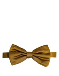 Dolce & Gabbana Men Mustard 100% Silk Adjustable Neck Papillon Bow Tie