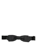 Dolce & Gabbana Men Black Polyester Adjustable Neck Papillon Bow Tie