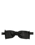 Dolce & Gabbana Men Dark Gray 100% SIlk Adjustable Neck Papillon Bow Tie