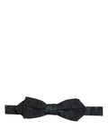 Dolce & Gabbana Men Black Green Paisley Adjustable Neck Papillon Bow Tie