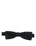 Dolce & Gabbana Men Black Green Paisley Adjustable Neck Papillon Bow Tie