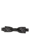 Dolce & Gabbana Men Dark Gray Geometric Adjustable Bow Tie