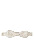 Dolce & Gabbana Men White 100% Silk Adjustable Neck Papillon Bow Tie
