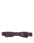 Dolce & Gabbana Blue Burgundy Woven Adjustable Neck Papillon Bow Tie