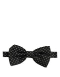 Dolce & Gabbana Men Dark Gray Patterned Adjustable Neck Papillon Bow Tie