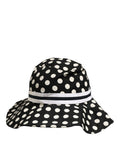 Dolce & Gabbana Black White Polka Dot Cotton Bucket Capello Hat