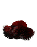 Dolce & Gabbana Red Fox Mink Fur Womens Bucket Capello Hat