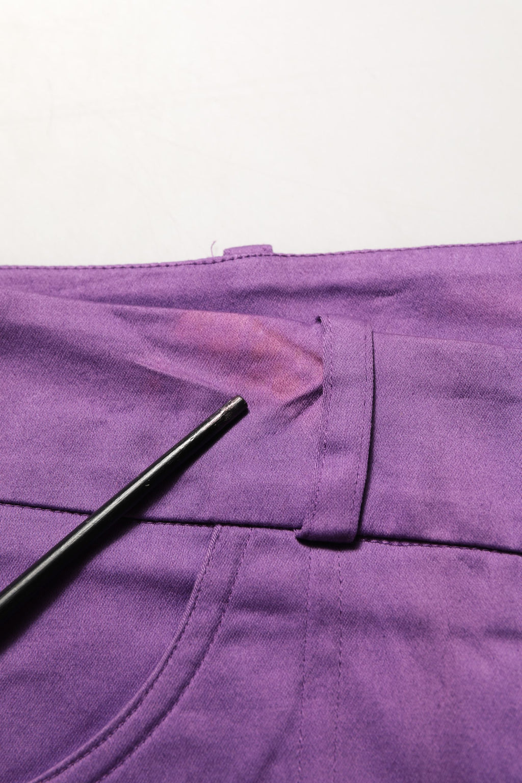 BENCIVENGA Violet Cotton Stretch High Waist Cropped Trouser Pants