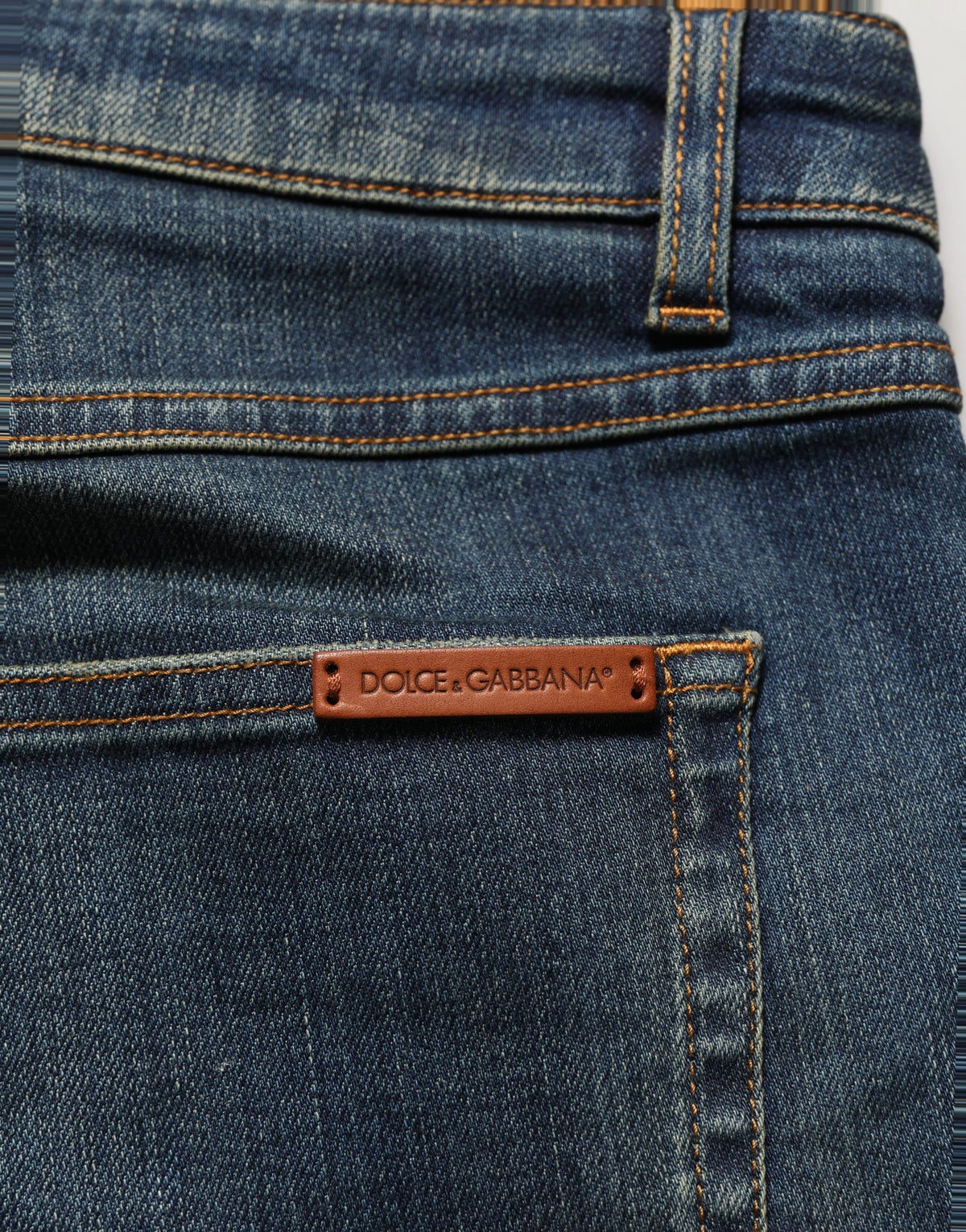 Dolce & Gabbana Blue Cotton Stretch Skinny Denim Jeans