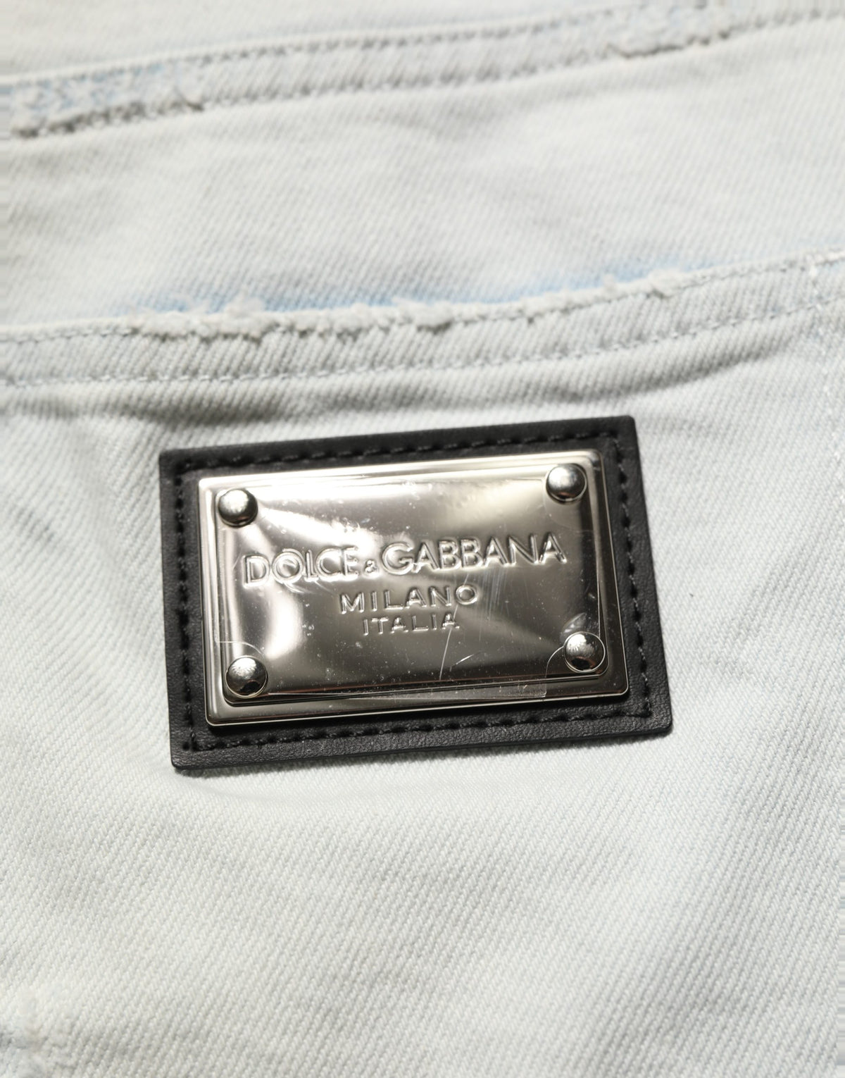 Dolce & Gabbana Light Blue Cotton Stretch Skinny Denim Jeans