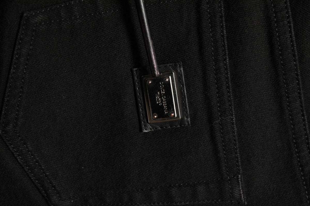 Dolce & Gabbana Dark Gray Cotton Stretch Skinny Denim Jeans