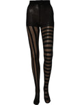 Dolce & Gabbana Black Nylon Stripes Tights Stockings Pantyhose Socks