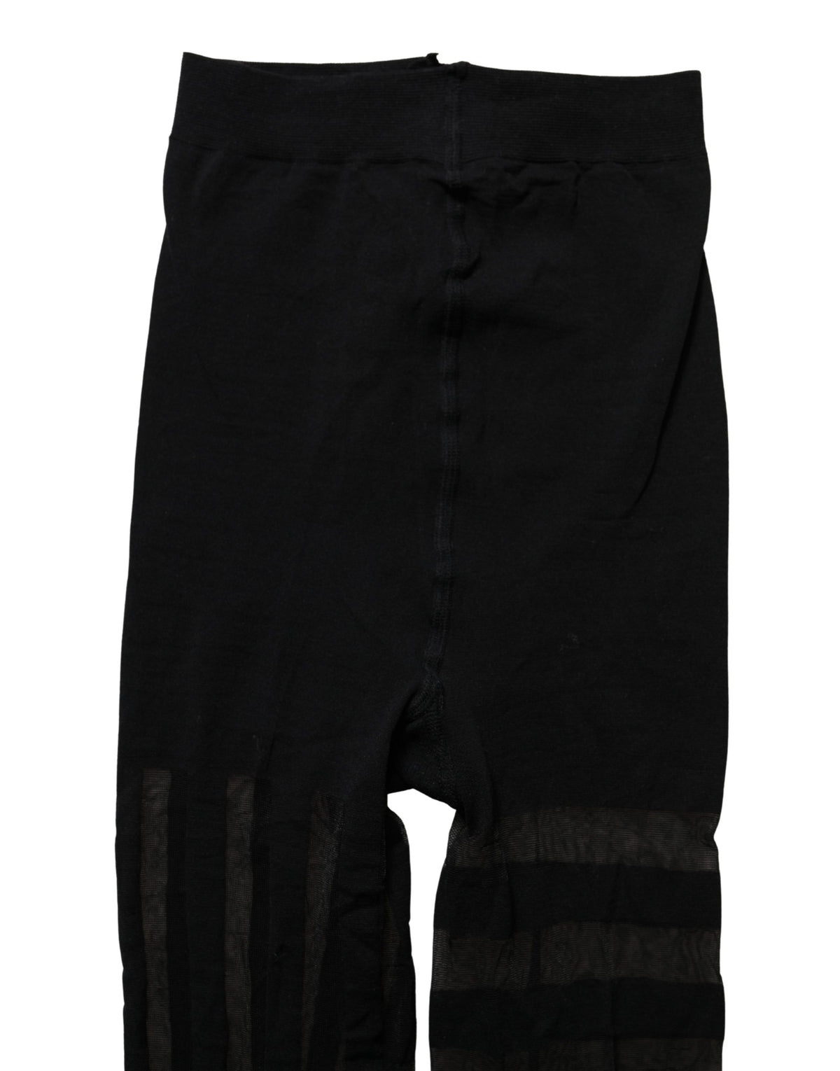 Dolce & Gabbana Black Nylon Stripes Tights Stockings Pantyhose Socks