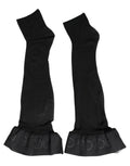 Dolce & Gabbana Black Nylon Logo Calf Long Women Accessory Socks