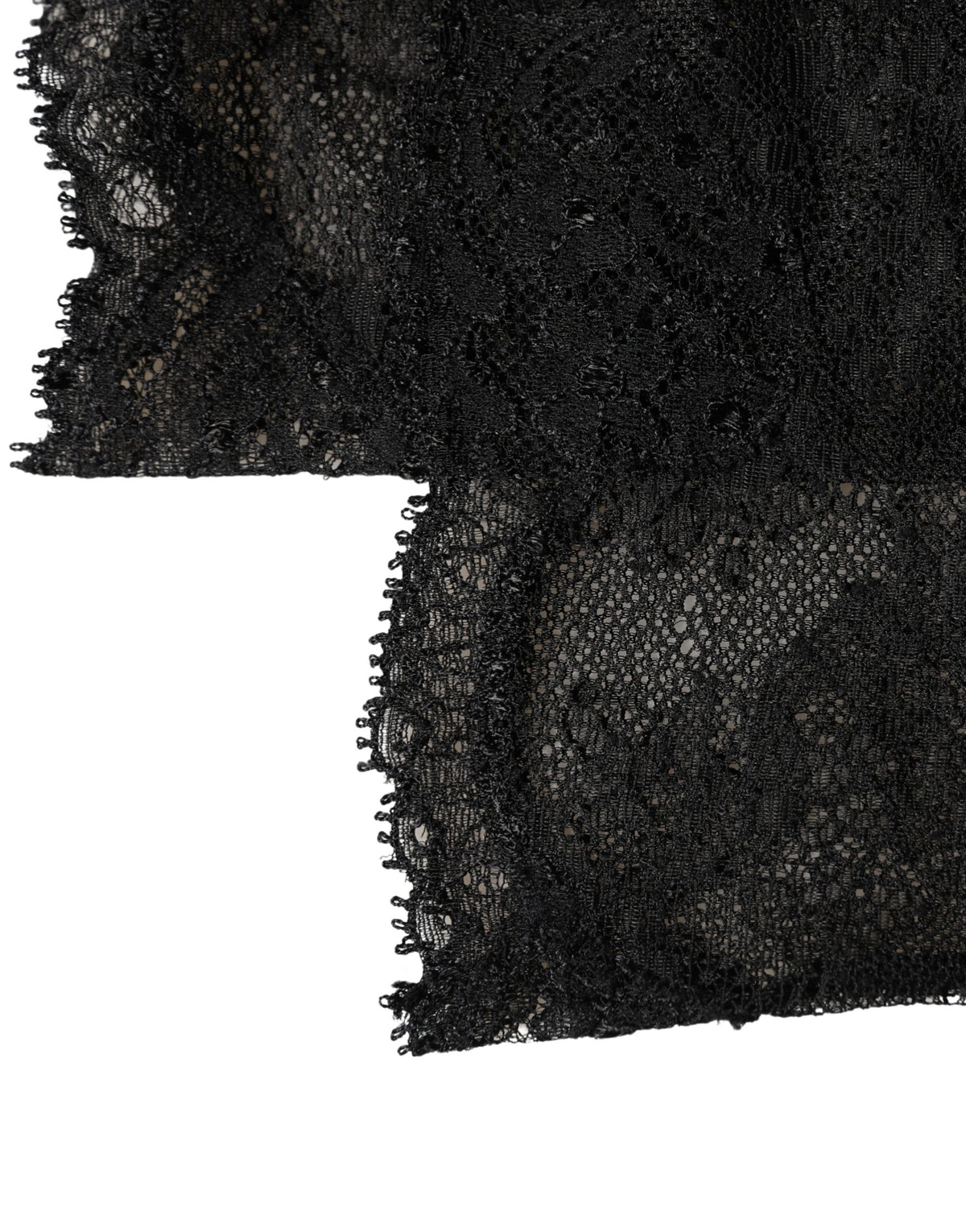 Dolce & Gabbana Black Floral Lace Nylon Stretch Knee High Socks