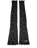 Dolce & Gabbana Black Floral Lace Nylon Stretch Knee High Socks