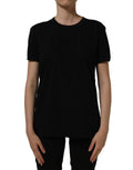 Dolce & Gabbana Dark Gray Cotton Crew Neck Short Sleeves T-shirt