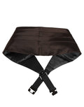 Dolce & Gabbana Dark Brown 100% Silk Belt Waist Cummerbund