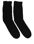 Dolce & Gabbana Men Dark Blue Cotton Ribbed Mid Calf Accessory Socks