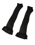 Dolce & Gabbana Black Nylon Logo Calf Long Women Accessory Socks