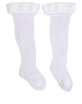 Dolce & Gabbana .White Nylon Logo Calf Long Women Accessory Socks