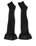Dolce & Gabbana Black Nylon Logo Calf Long Women Accessory Socks