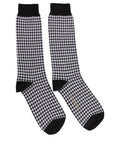 Dolce & Gabbana Black White Houndstooth Mid Calf Accessory Socks