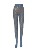 Dolce & Gabbana Light Blue Nylon Fishnet Pantyhose Stockings Socks