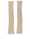 Dolce & Gabbana Camel Brown Cashmere Knit Arm Warmer Gloves