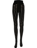 Dolce & Gabbana Black Polka Dot Fishnet Pantyhose Stockings Socks