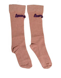 Dolce & Gabbana Dusty Pink Embroidered Mid Calf Accessory Socks
