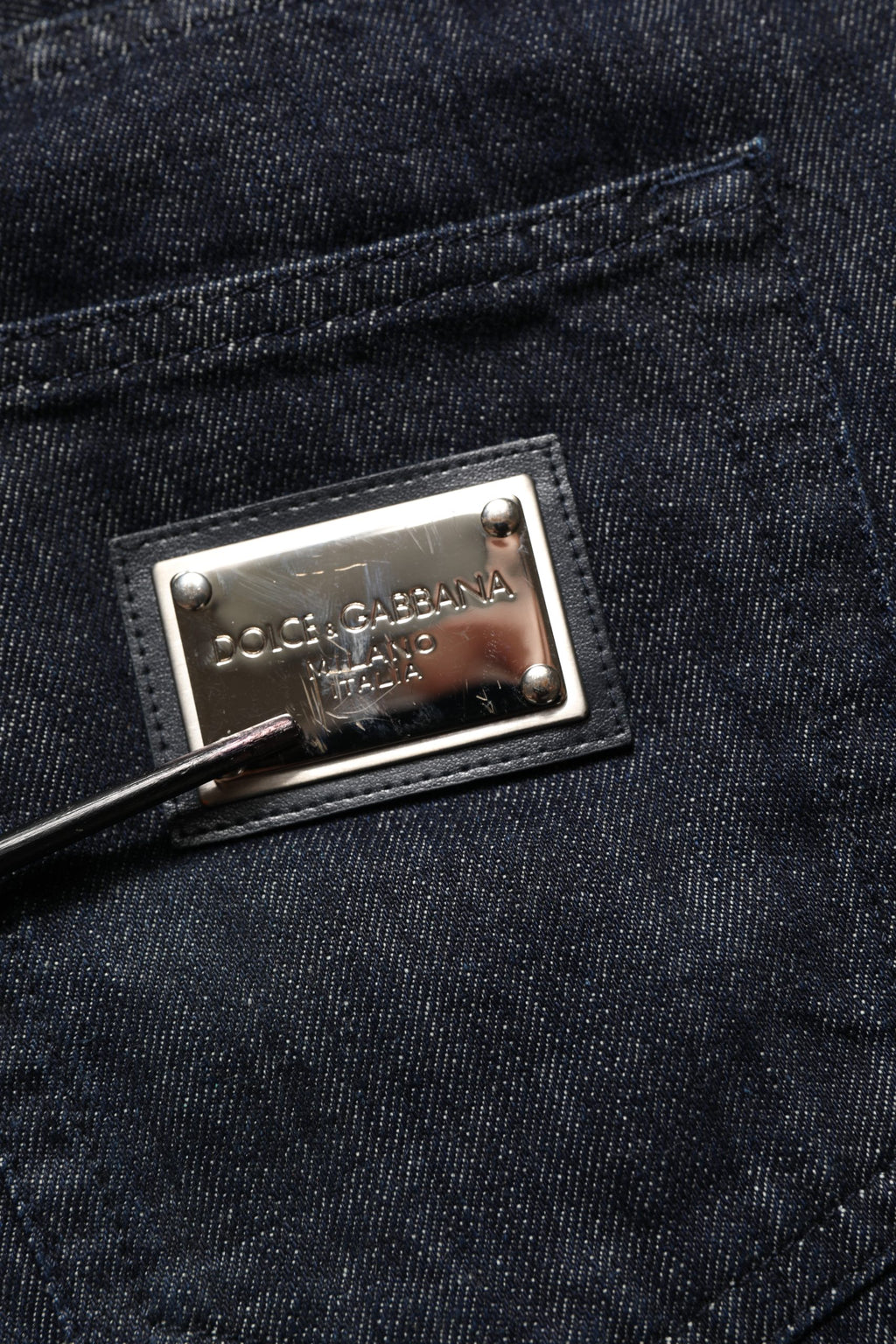 Dolce & Gabbana Dark Blue Relaxed Wide Leg Cotton Denim Jeans
