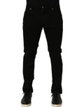Dolce & Gabbana Black CottonStretch Regular Skinny Denim Jeans