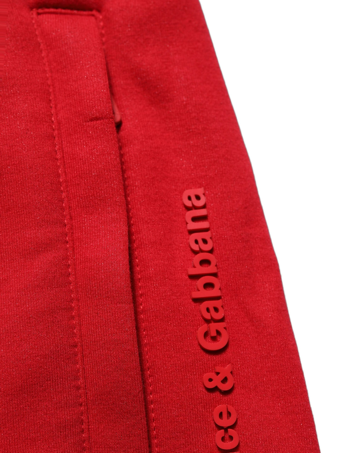 Dolce & Gabbana Red Cotton Drawstring Jogger Men Trouser Pants
