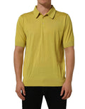 Dolce & Gabbana Yellow Cashmere Short Sleeves Polo T-shirt