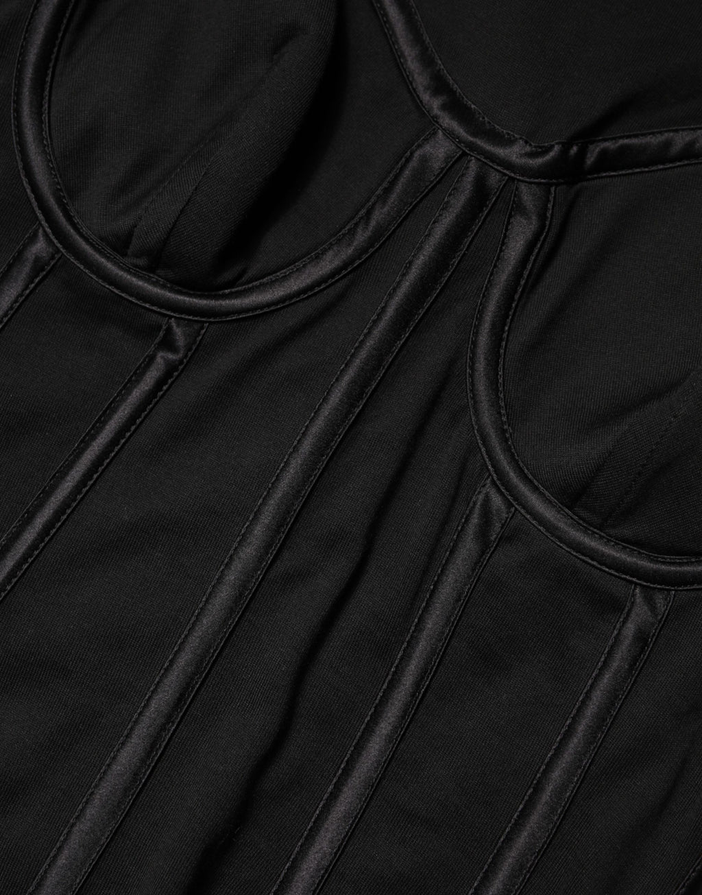 Dolce & Gabbana Black Cotton Short Sleeve Bustier T-shirt Top