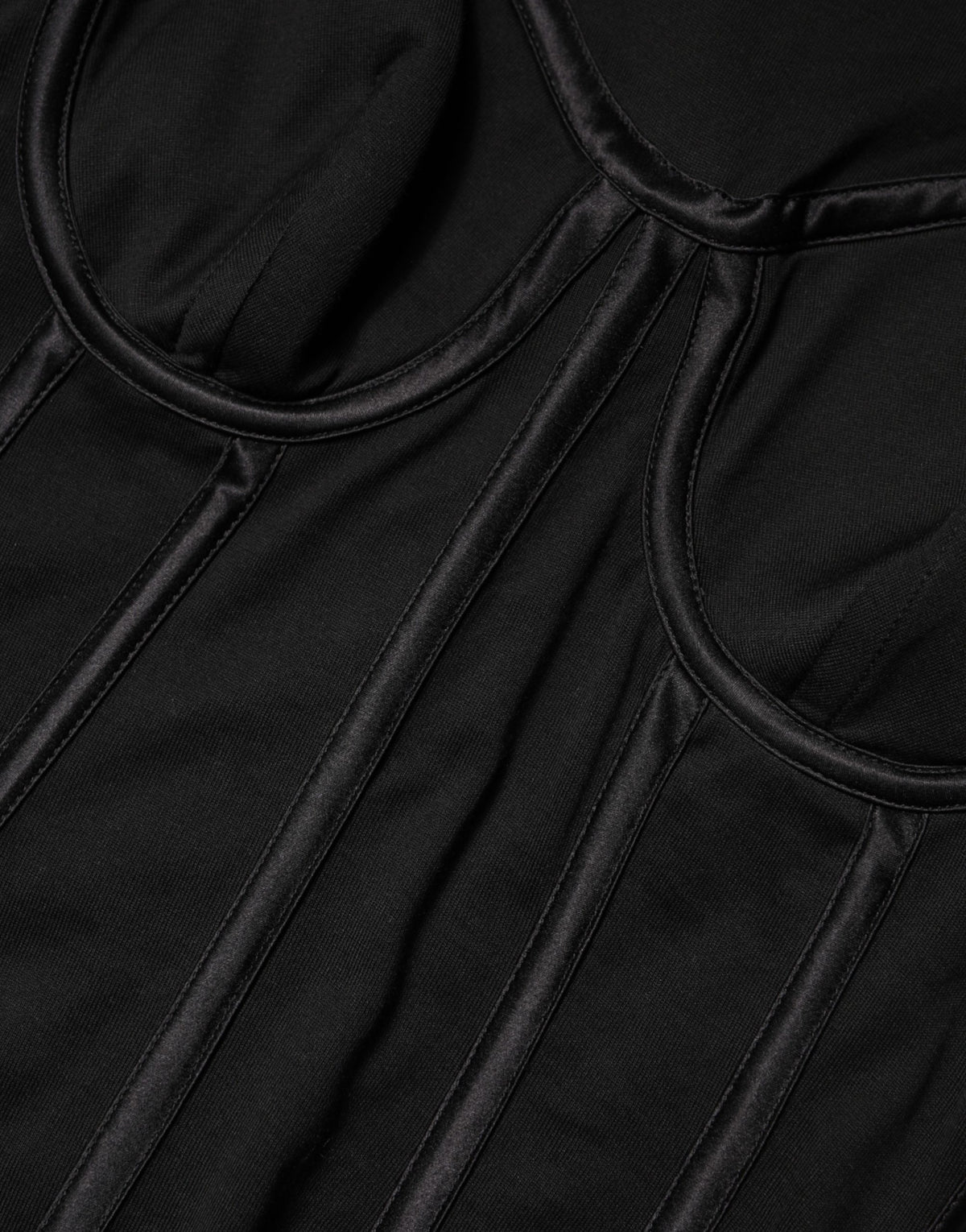 Dolce & Gabbana Black Cotton Short Sleeve Bustier T-shirt Top