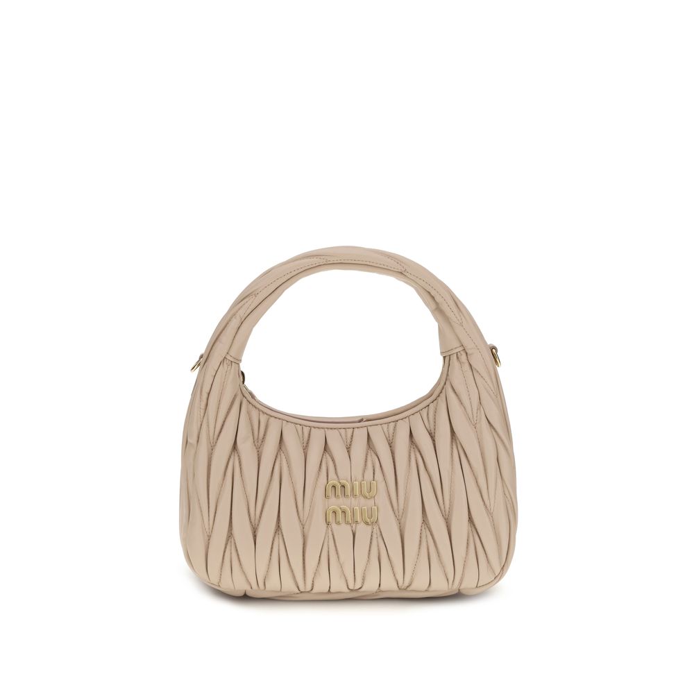 Miu Miu Beige Calf Leather Bos Taurus Shoulder Bag