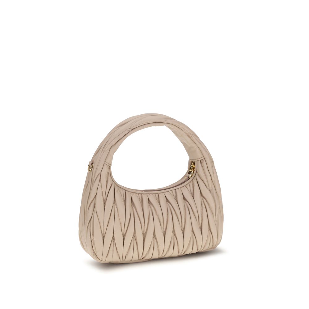 Miu Miu Beige Calf Leather Bos Taurus Shoulder Bag